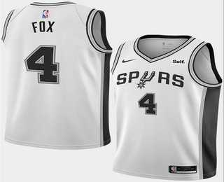 Men%27s San Antonio Spurs #4 DeAaron Fox White 2025 Association Edition Stitched Jersey Dzhi->ohio state buckeyes->NCAA Jersey